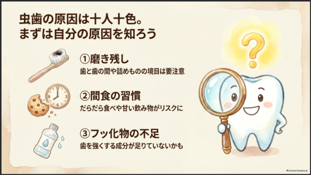 むし歯の原因を知ろう